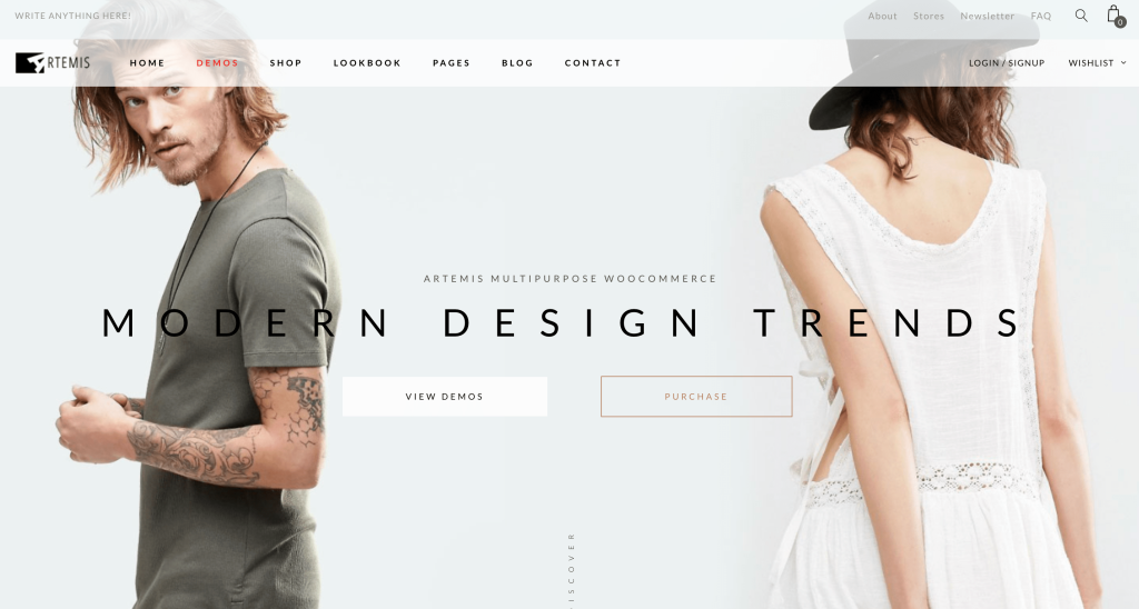Artemis: a WordPress theme for eCommerce businesses looking for an elegant and stylish theme